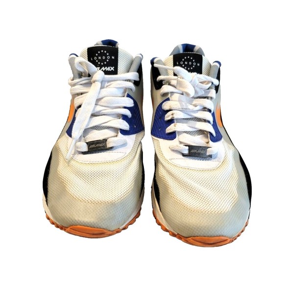 Nike Air Max 90 QS London Home Turf Series Unisex US 8 586845-108 Blue Orange - Picture 8 of 14